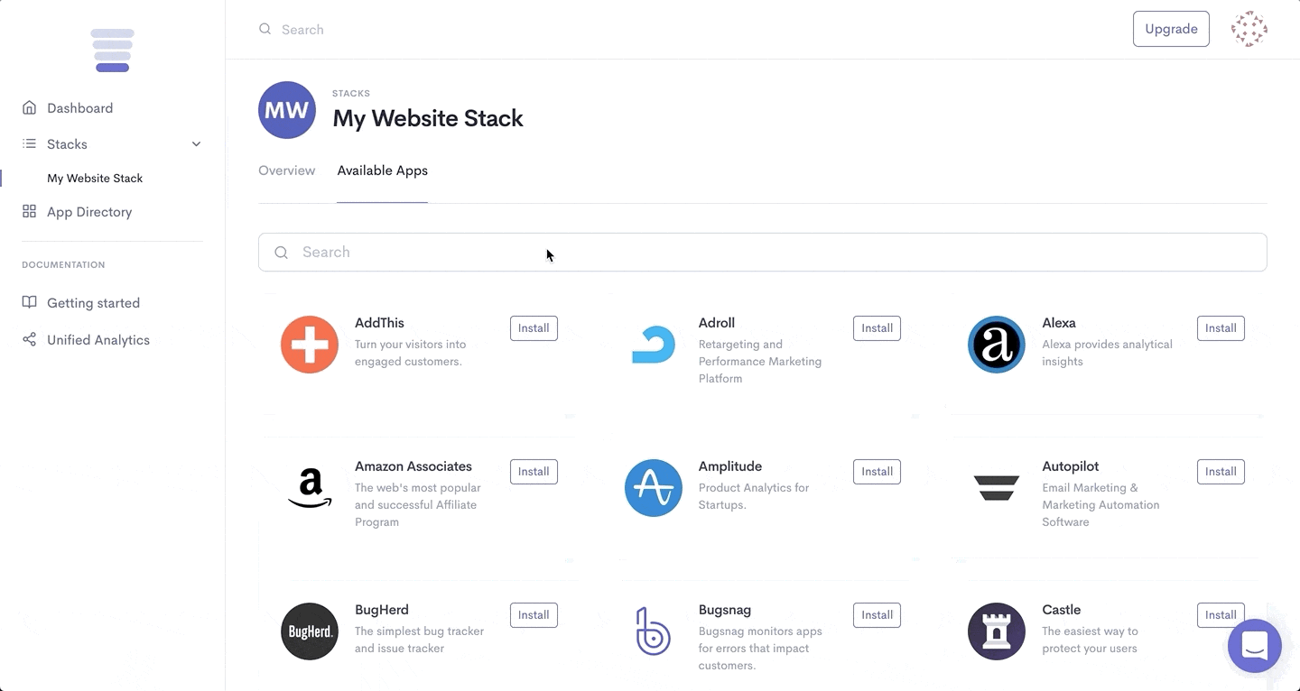 Install as many integrations as you like